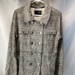 Hurley Juniors Winchester Fleece Double-breasted Peacoat Chevron Print Sz Small